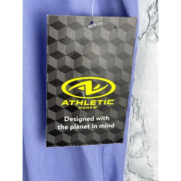 Athletic Works Womens Large (12-14) DriWorks V-Neck Tee Purple - Picture 9 of 10